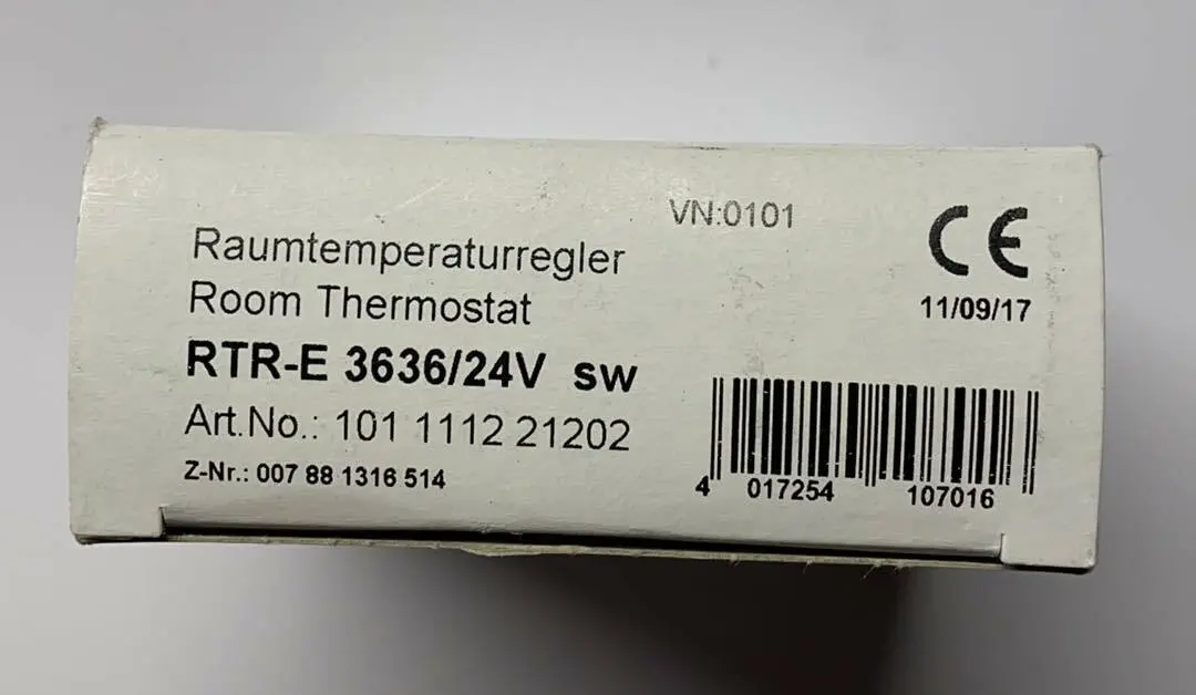 Produktfoto 1 von Eberle Raumtemperaturregler schwarz RTR-E 3636 24V sw | 101111221202