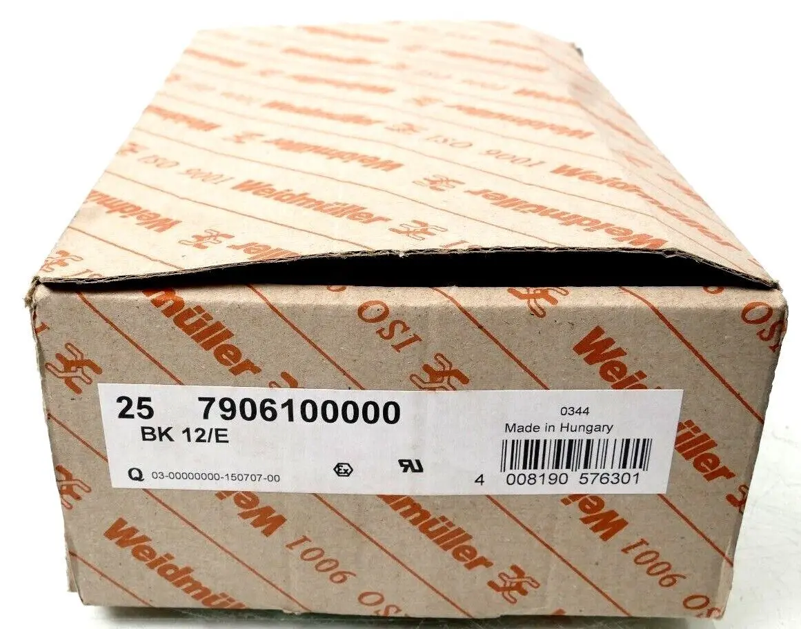 Produktfoto 1 von 25x Weidmüller Klemmleiste BK 12/E | 7906100000