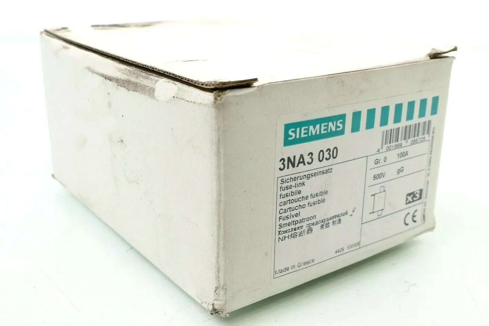 Produktfoto 1 von Siemens Sicherungseinsatz NH0 100A | 3NA3 030 | 3NA3030