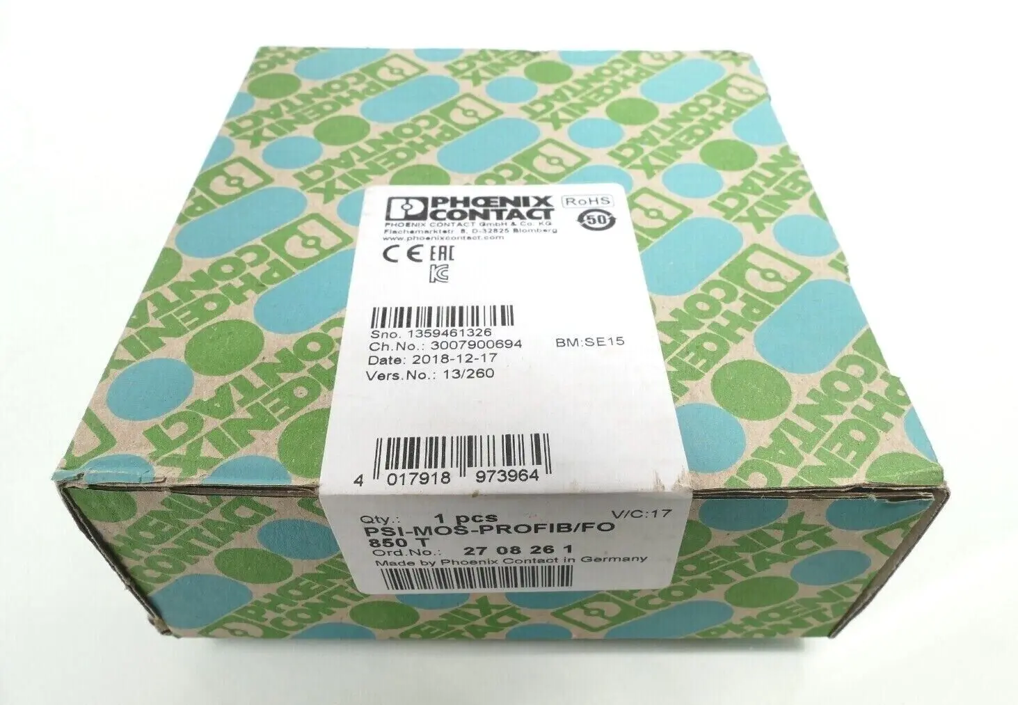 Produktfoto 1 von Phoenix Contact PSI-MOS-PROFIB/FO 850 T | V:13/260 | 2708261