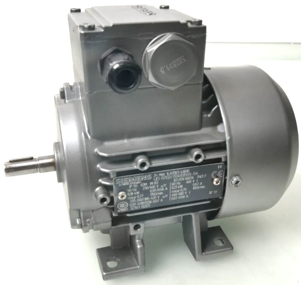 Produktfoto 1 von Siemens Niederspannungsmotor 1650r/min 0,21kW 1LA7 063-4AB10 | 1LA7063-4AB10