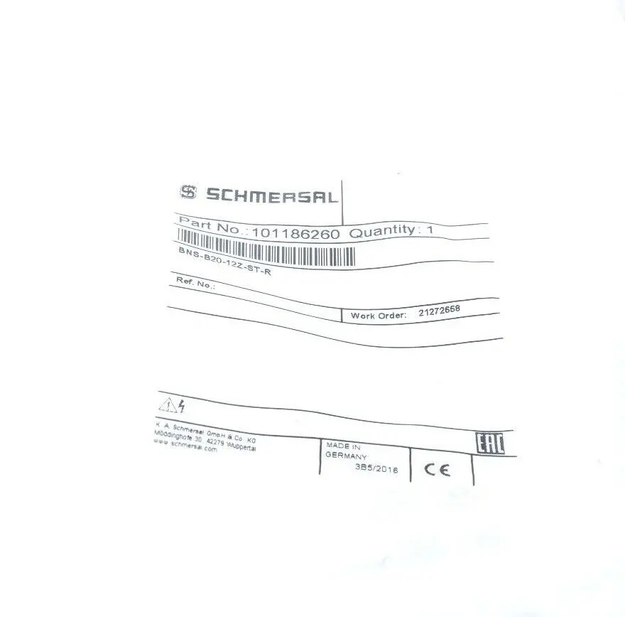 Produktfoto 1 von Schmersal Einzelpositionsschalter BNS-B20-12zG-ST-R | 101186260