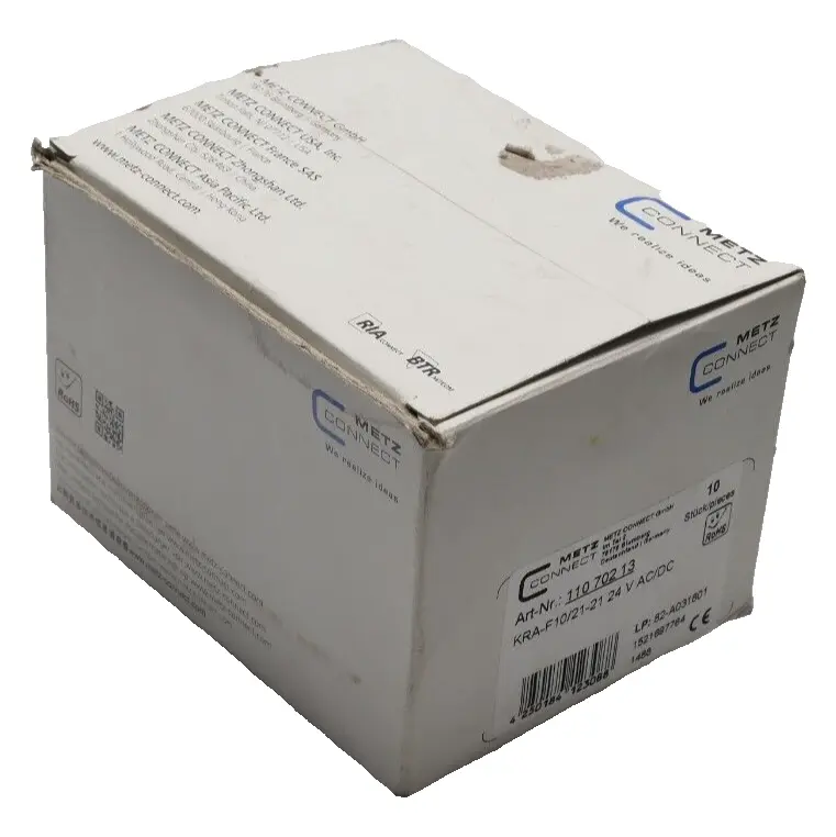 Produktfoto 1 von 10x Metz Connect Koppelbaustein 110 702 13 | KRA-F10/21-21 24 V AC/DC | 11070213