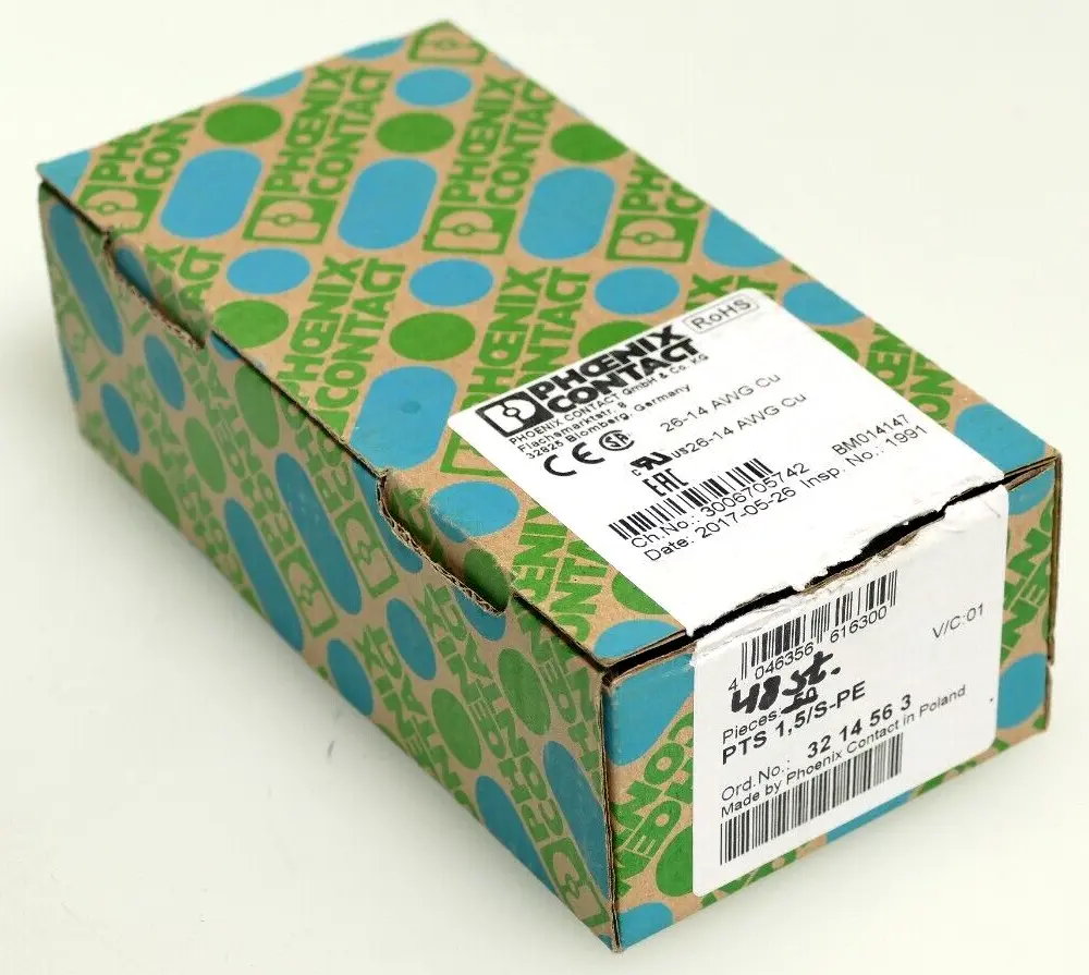 Produktfoto 1 von 48x Phoenix Contact Schutzleiter-Reihenklemme PTS 1,5/S-PE | 3214563