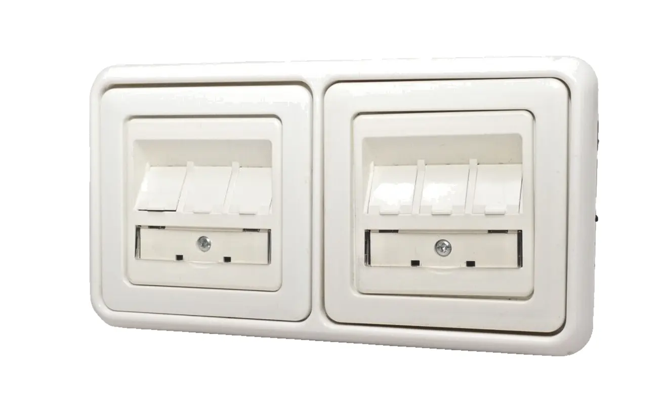 Produktfoto 1 von Hager Doppelrahmig Kanaleinbau-Netzwerkverteilerdose | GLS5510