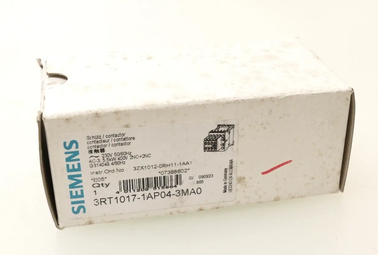 Produktfoto 1 von Siemens Schütz 3RT1 017-1AP04-3MA0 | E:05 | 3RT1017-1AP04-3MA0