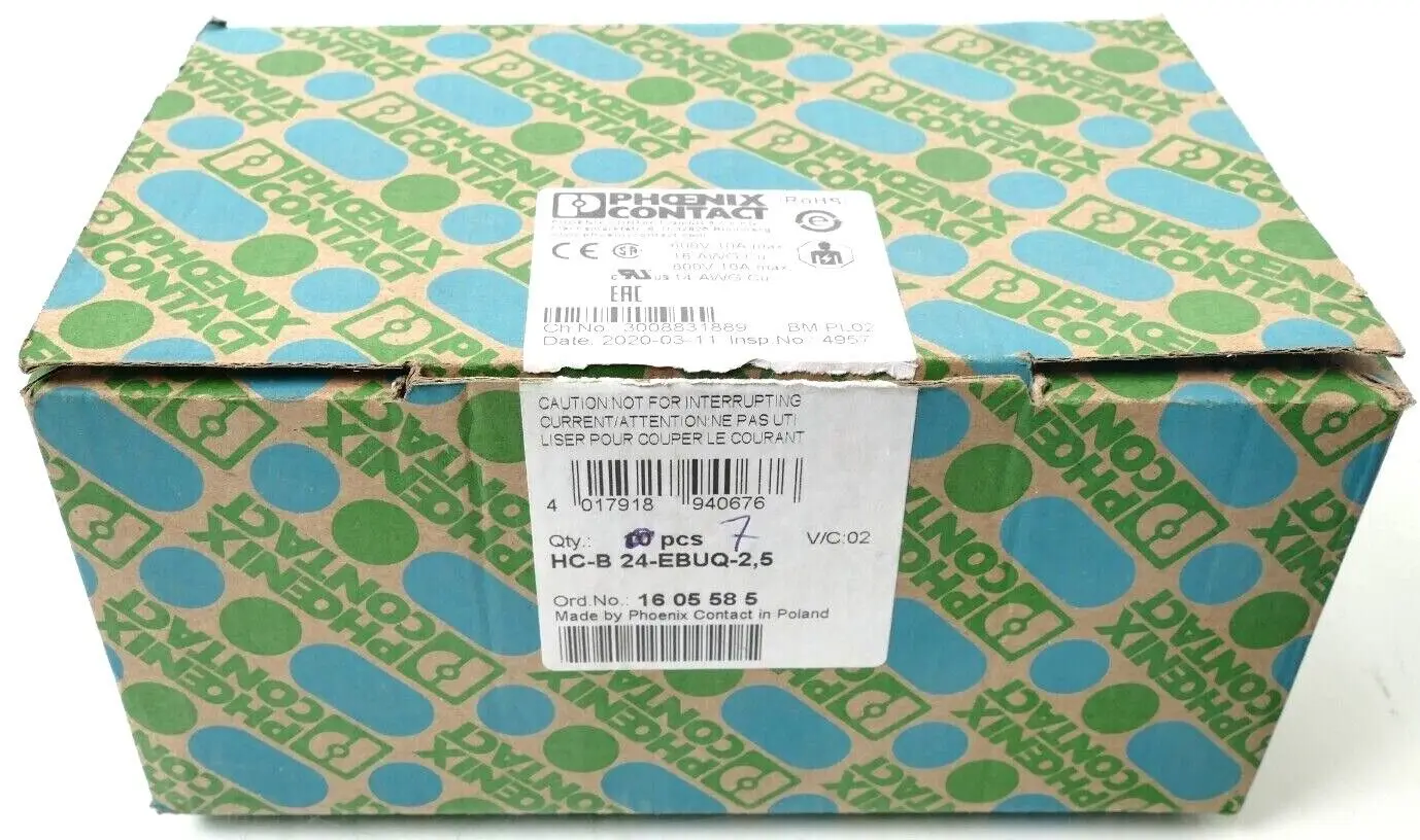 Produktfoto 1 von 7x Phoenix Contact Kontakteinsatz 16 05 58 5 | HC-B 24-EBUQ-2,5 | 1605585