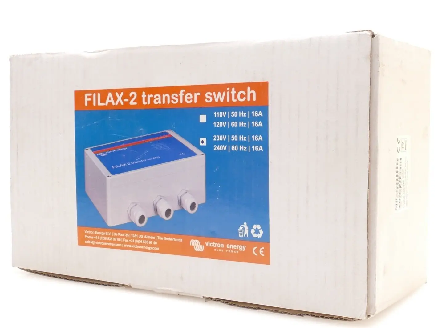 Victron Energy  Filax-2 Transfer Switch CE 230Vac/50Hz-240Vac/60Hz