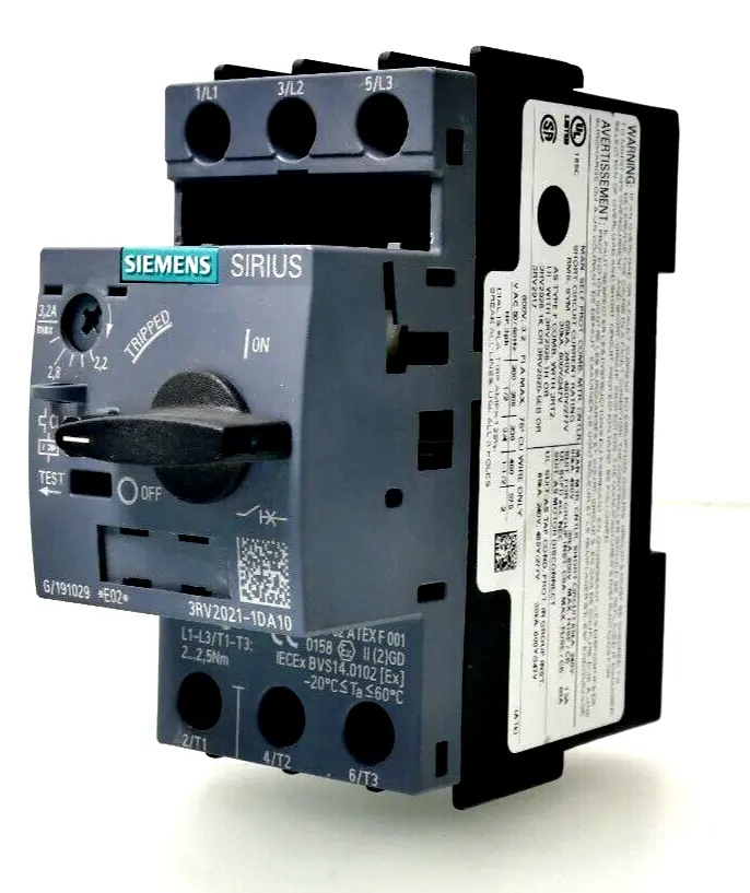 Produktfoto 1 von Siemens SIRIUS Leistungsschalter 3RV2 021-1DA10 | E:02 | 3RV2021-1DA10