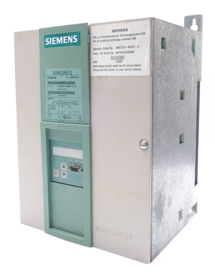 Siemens SIMOREG DC-Converter | Z=G94 K00 K11 S00 | 6RA7018-6DS22-0-Z
