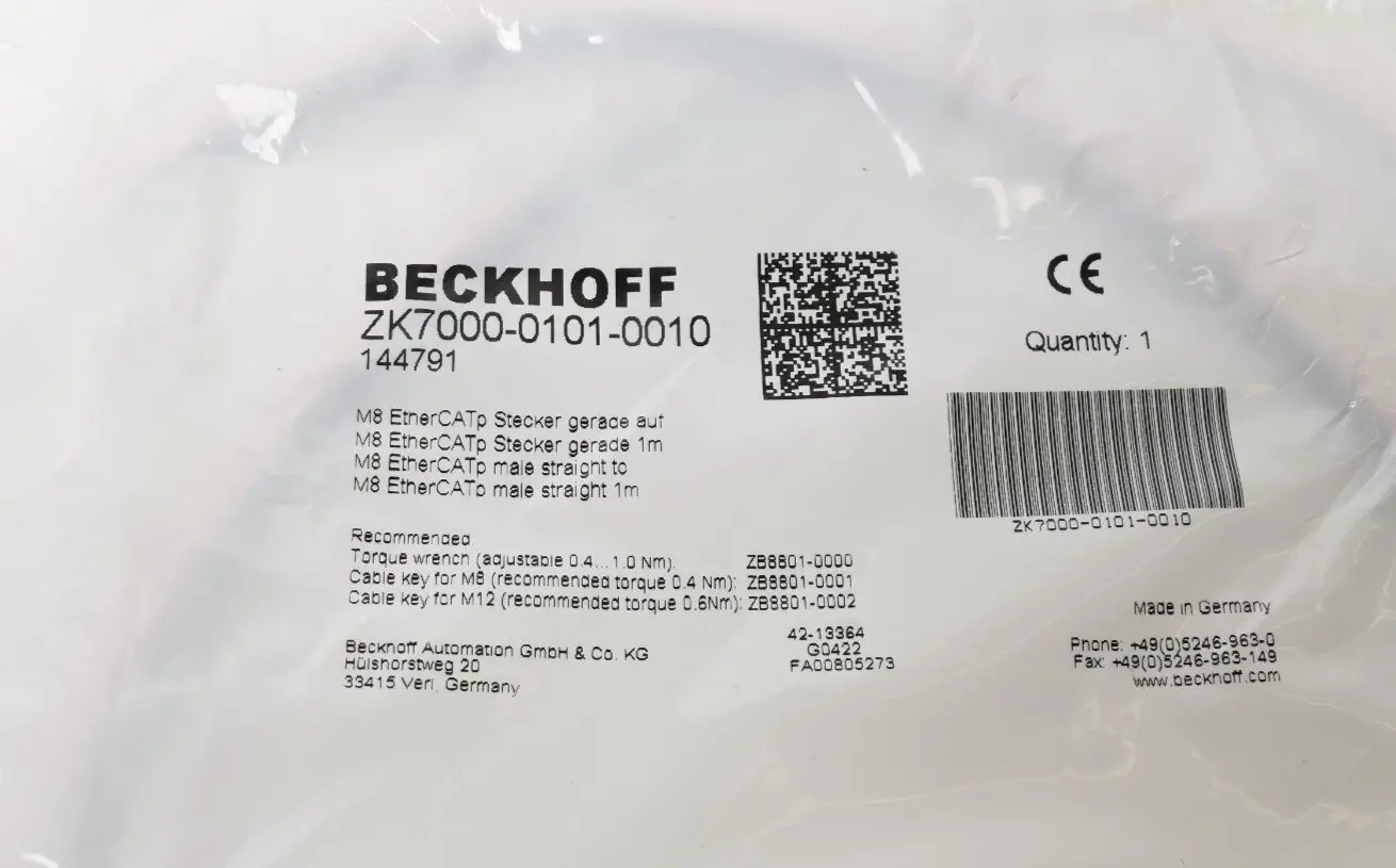 Produktfoto 1 von Beckhoff EtherCAT P-Leitung 1m | ZK7000-0101-0010