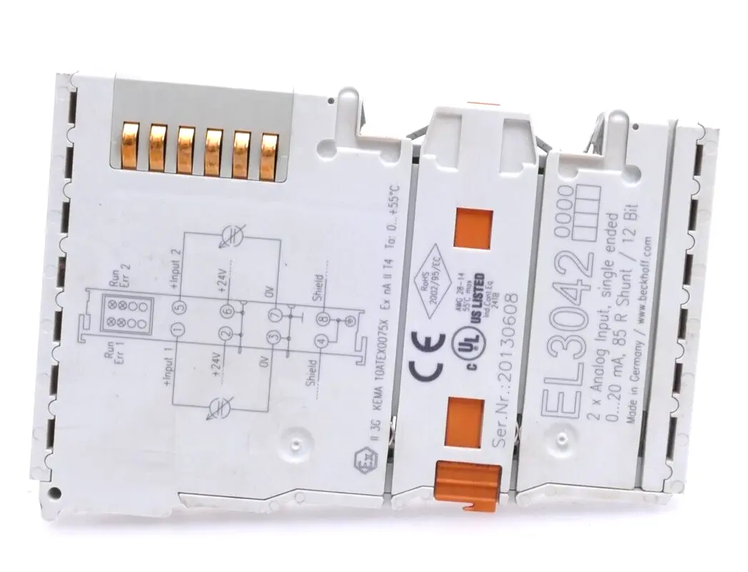 Produktfoto 1 von Beckhoff EtherCAT-Klemme 2-Kanal-Analog-Eingang | EL3042