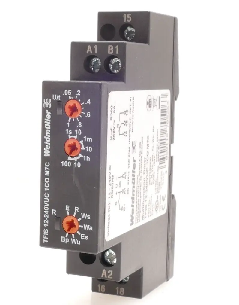 Produktfoto 1 von Weidmüller Multifunktions-Timer 0,05s-100h TFIS 12-24VUC 1CO M7C | 2697250000
