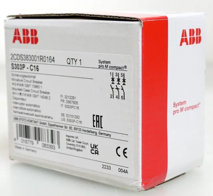 Produktfoto 1 von ABB S303P-C16 Sicherungsautomat | 2CDS383001R0164