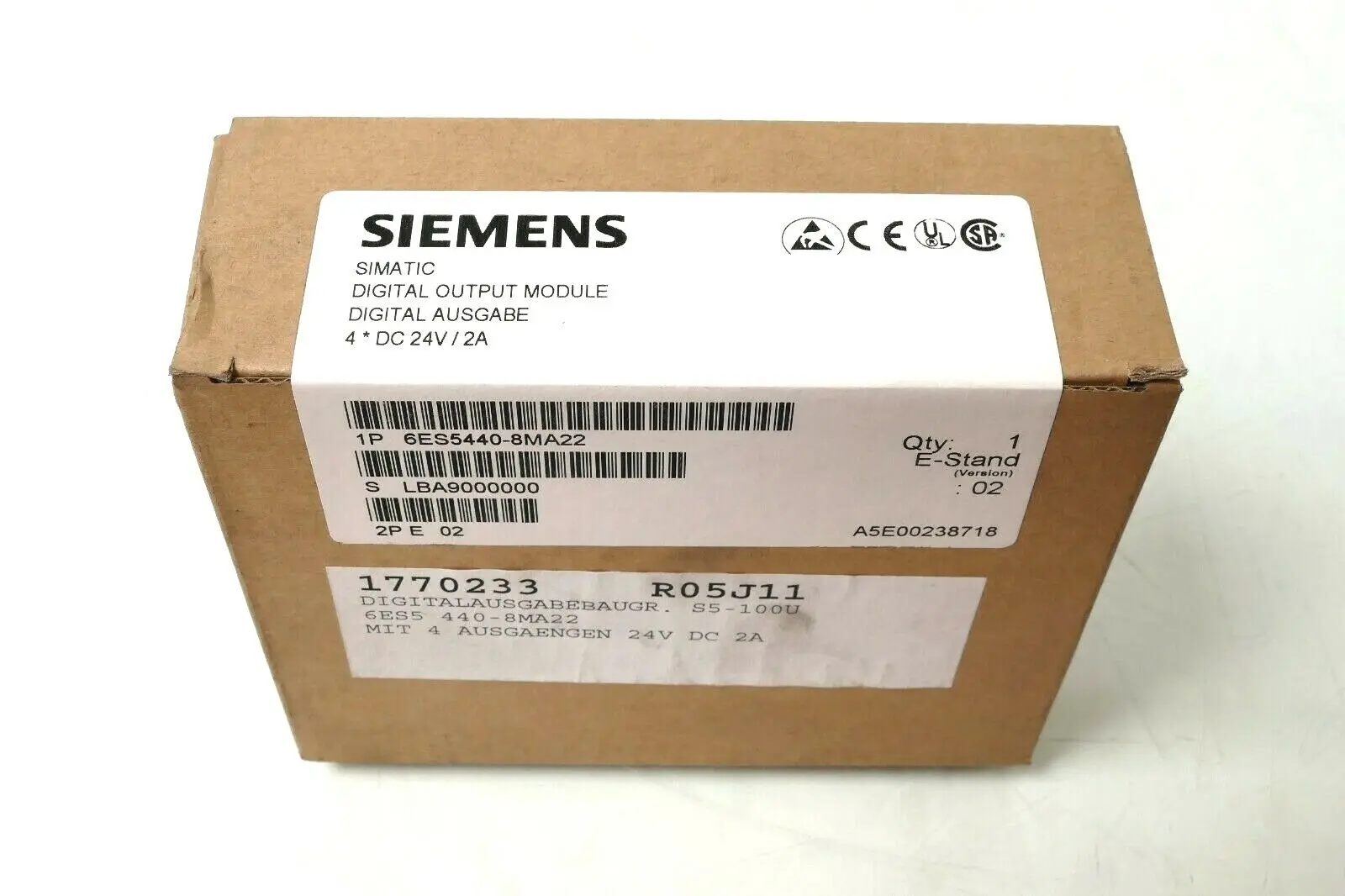 Produktfoto 1 von Siemens SIMATIC S5 Digital Ausgabe 6ES5 440-8MA22 | E:02 | 6ES5440-8MA22