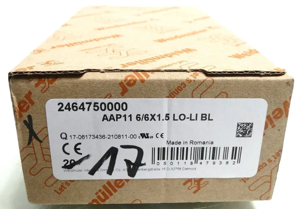 Produktfoto 1 von 17x Weidmüller Reihenklemme AAP11 6/6X1.5 LO-LI BL | 2464750000