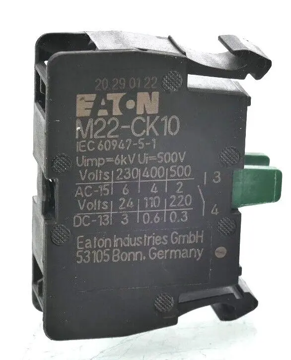 Produktfoto 1 von 2x Eaton Kontaktelement | M22-CK10