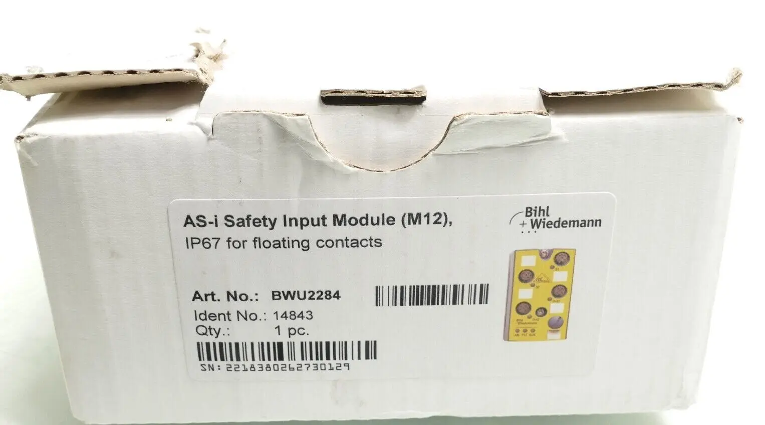 Produktfoto 1 von Bihl+Wiedemann 14843 AS-i Safety Input Module M12 BWU2284