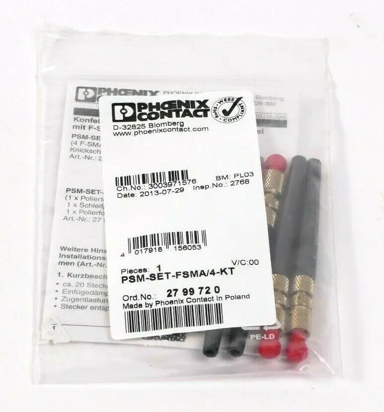 Produktfoto 1 von Phoenix Contact Steckerset 27 99 72 0 | PSM-SET-FSMA/4-KT | 2799720