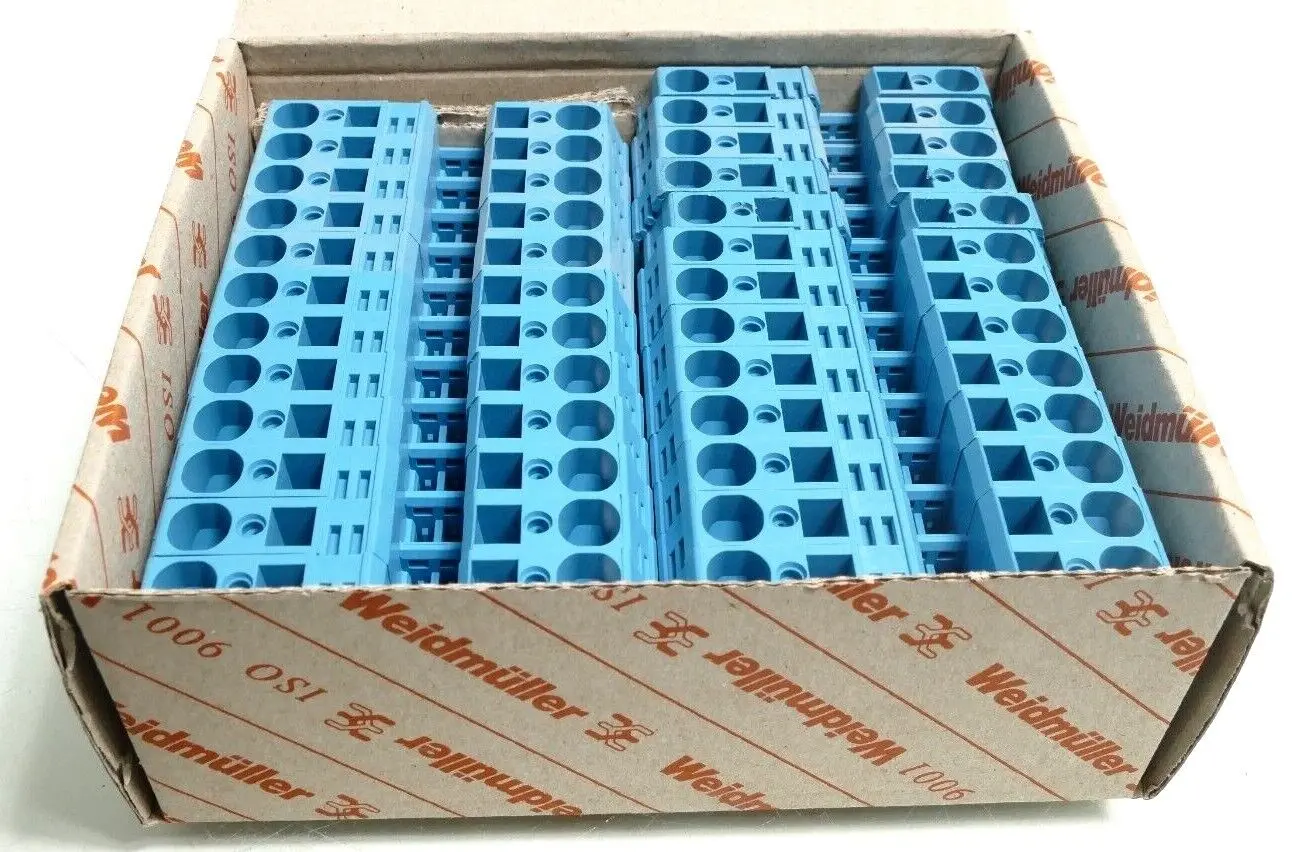 Produktfoto 1 von 25x Weidmüller Durchgangs-Reihenklemme ZDU 10 BL | 1746760000