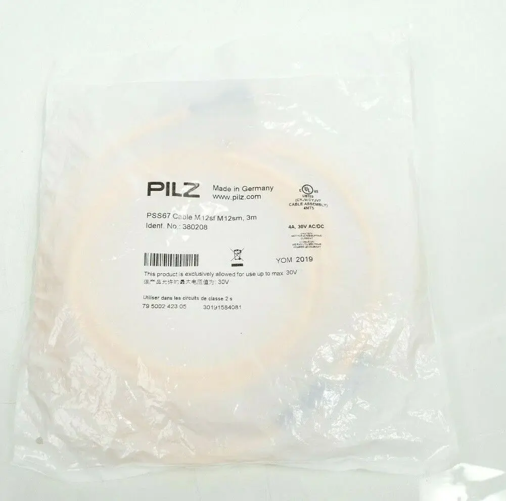 Produktfoto 1 von Pilz PSS67 Kabel M12sf M12sm 3M | 380208