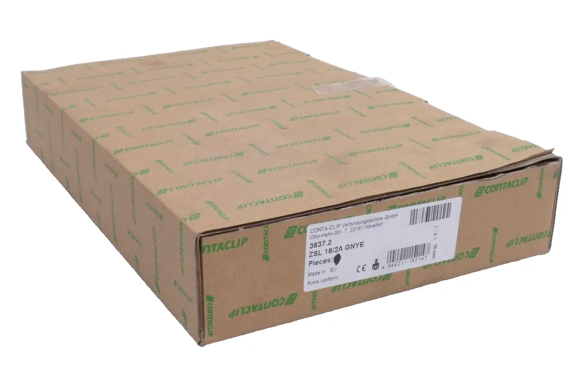 Produktfoto 1 von 44x Contaclip 3637.2 Schutzleiterklemme ZSL 16/2A GNYE