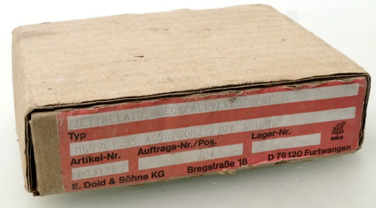 Produktfoto 1 von E. Dold & Söhne 0031783 Zeitrelais, rückfallverzögert MK9961.35 AC50/60HZ 230V