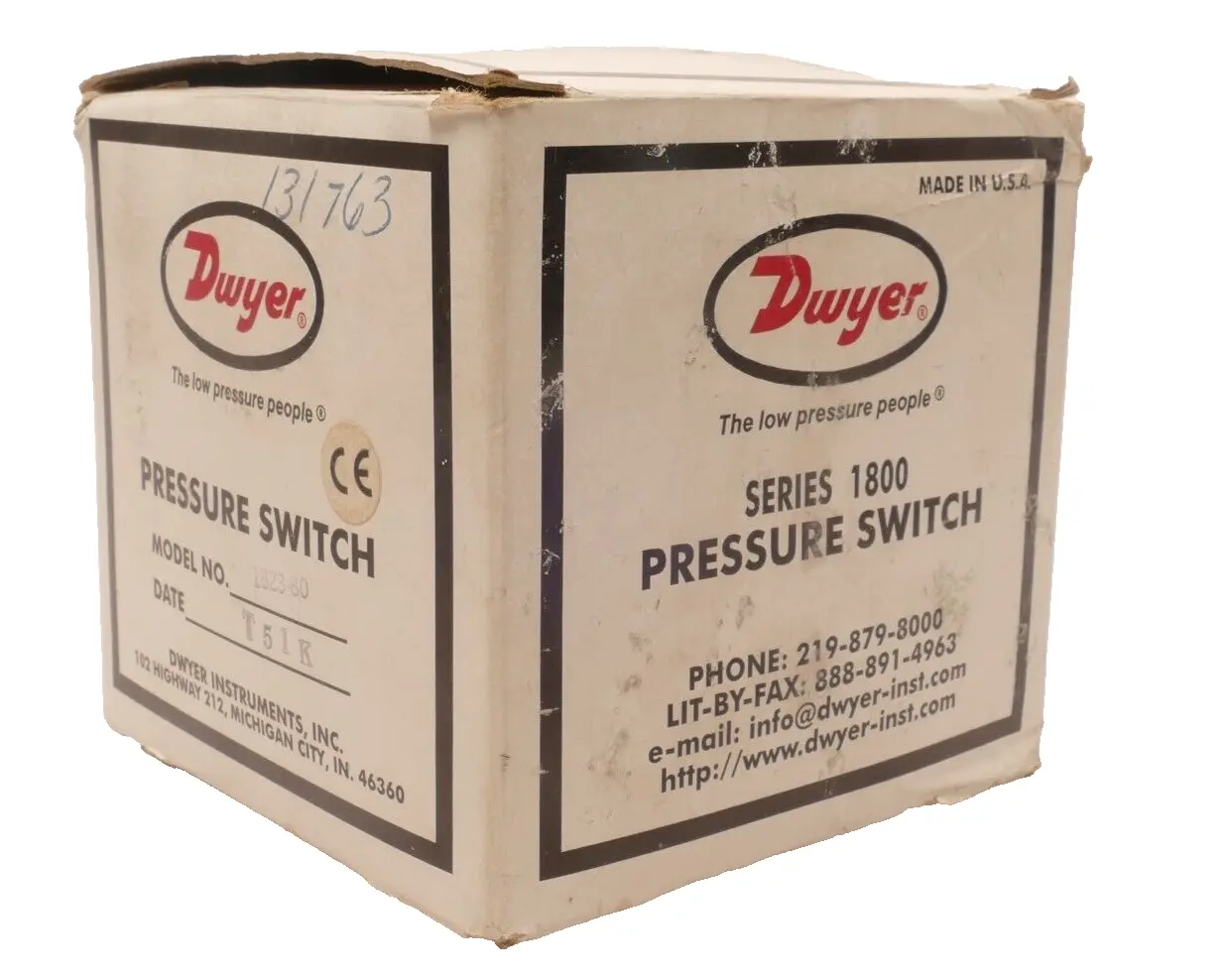 Dwyer Series 1800 Differenzdruck-Schalter T51K | 1823-80