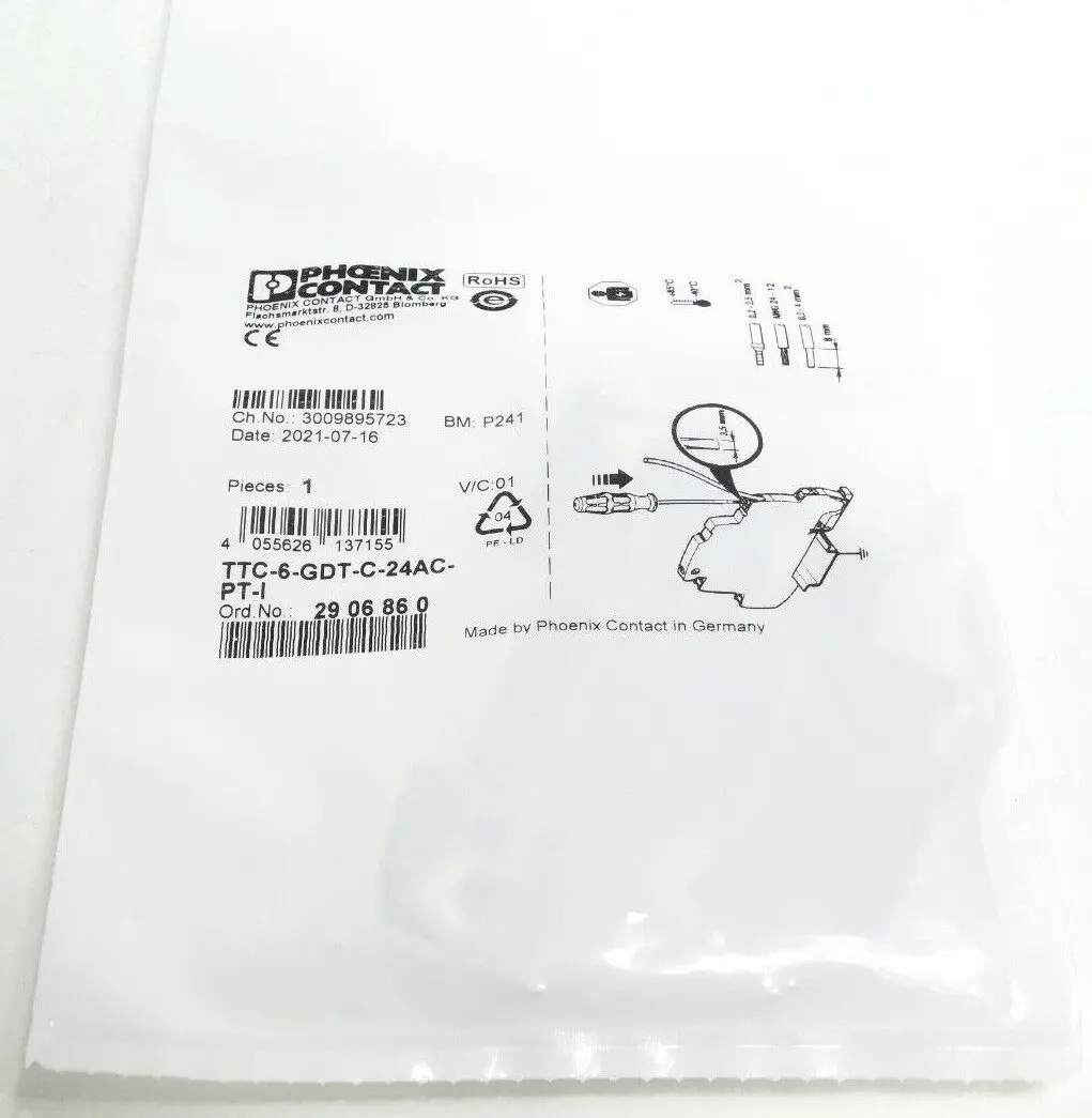 Produktfoto 1 von Phoenix Contact 2906860 Überspannungsschutzgerät TTC-6-GDT-C-24AC-PT-I
