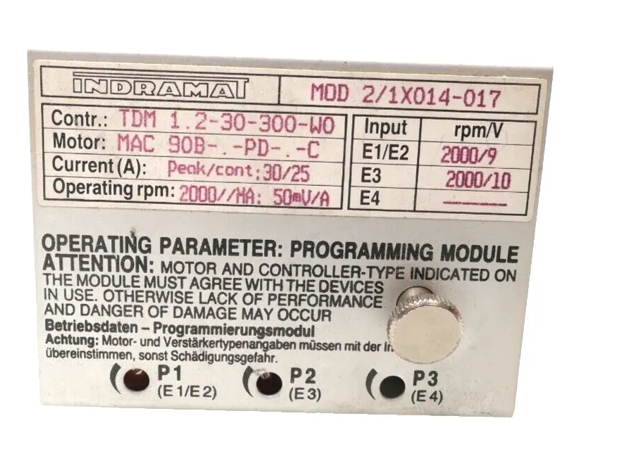 Produktfoto 1 von Indramat Programmierungsmodul MOD 2/1X014-017 | TDM 1.2-30-300-W0