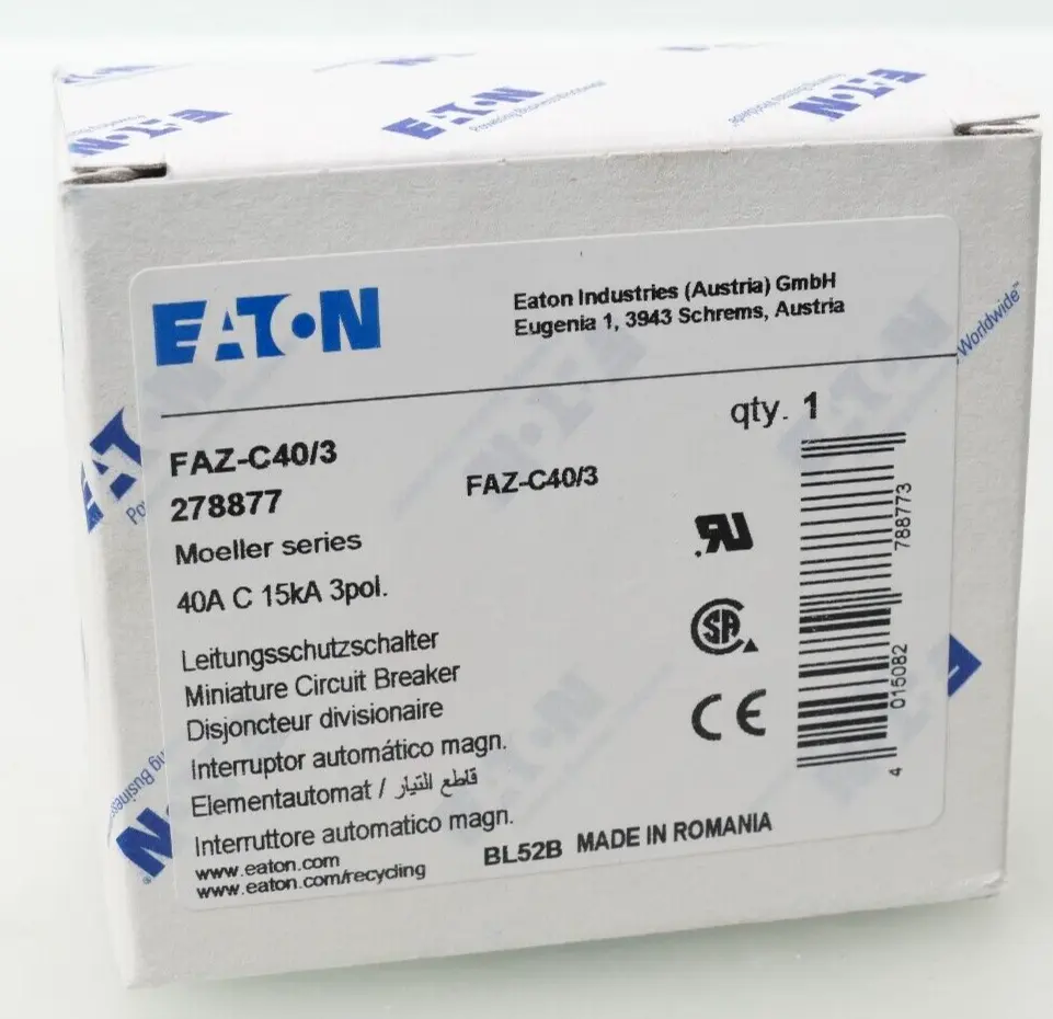 Produktfoto 1 von Eaton Moeller Leitungsschutzschalter FAZ-C40/3 | 278877