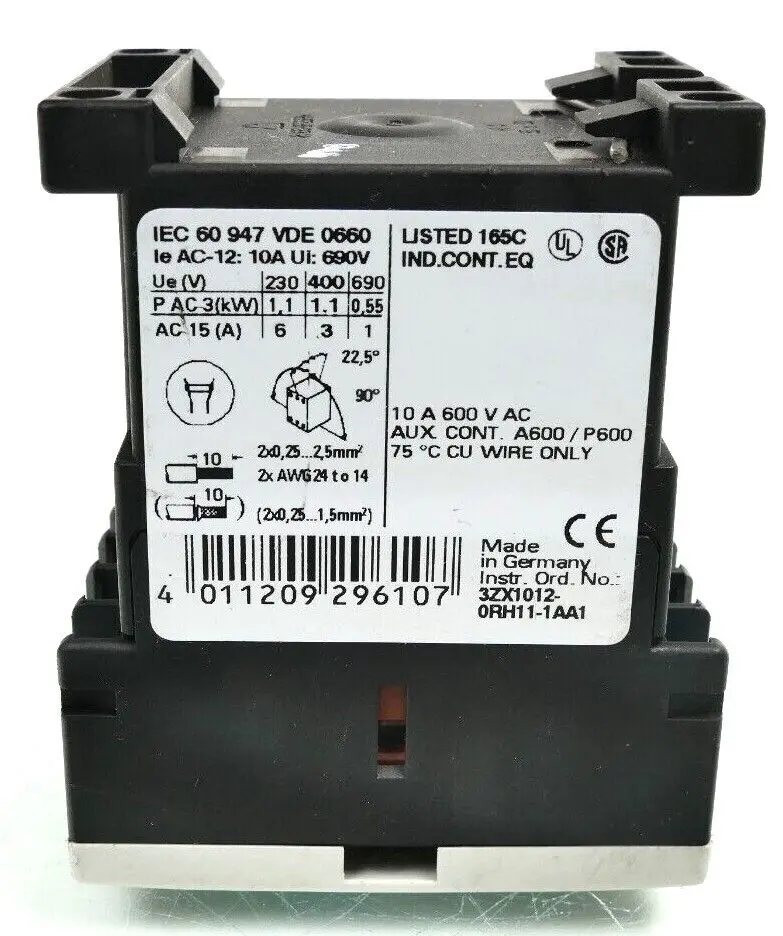 Produktfoto 1 von 4x Siemens SIRIUS Hilfsschütz 3RH1 140-2BB40 | E:04 | 3RH1140-2BB40