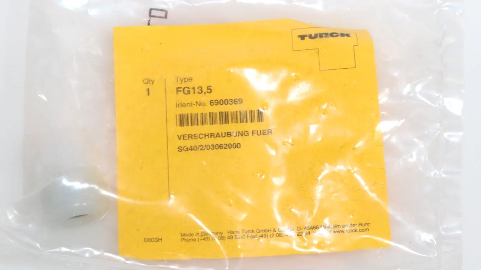 Produktfoto 1 von 7x Turck Verschraubung FG13,5 | 6900369
