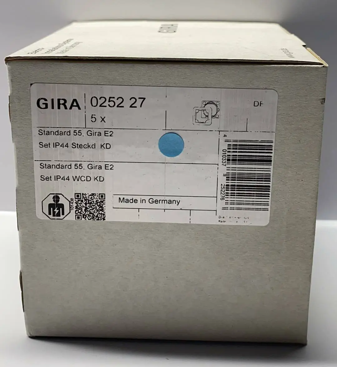 Produktfoto 1 von 5x GIRA Set IP44 Dichtung für Steckdose mit Klappdeckel E2 dunkelgrau | 025227