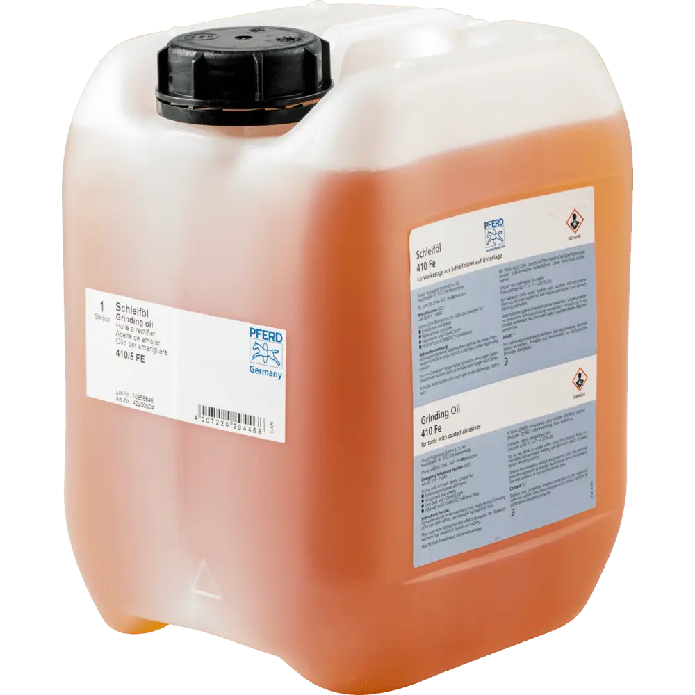 Produktfoto 1 von PFERD TOOLS Schleiföl 410/5 Fe in Kanister 5 Liter für Stahl