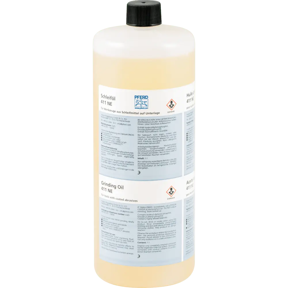 PFERD TOOLS Schleiföl 411/1 NE in Kanister 1 Liter für Buntmetall und Edelstahl