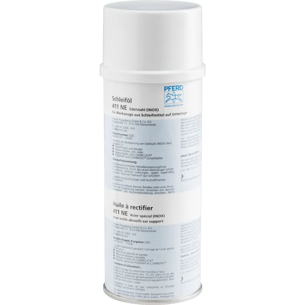 PFERD TOOLS Schleiföl 411 NE in Spraydose für Buntmetall und Edelstahl