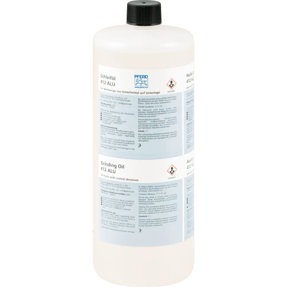 Produktfoto 1 von PFERD TOOLS Schleiföl 412/1 ALU in Kanister 1 Liter für Aluminium