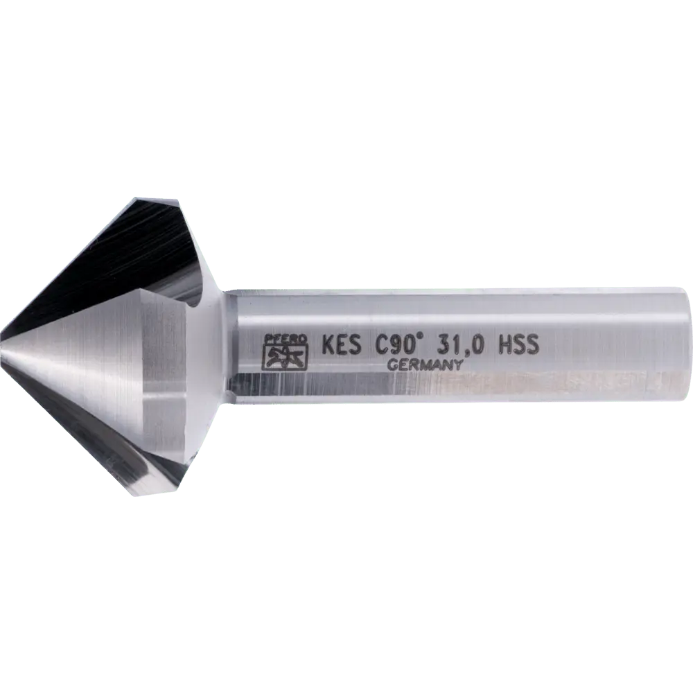 Produktfoto 1 von PFERD TOOLS HSS Kegel-und Entgratsenker 90° Ø 31 mm Schaft-Ø 12 mm DIN 335 C 3-Flächenschaft