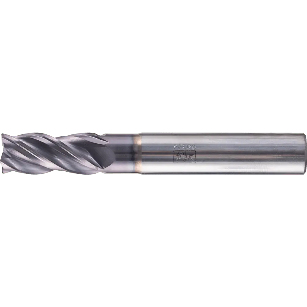 Produktfoto 1 von PFERD TOOLS VHM Eckfräser lang 4 Schneiden Ø 12 mm 45° Fase TiAlN Schaft HA Universal Line Schruppen Schlichten Nuten
