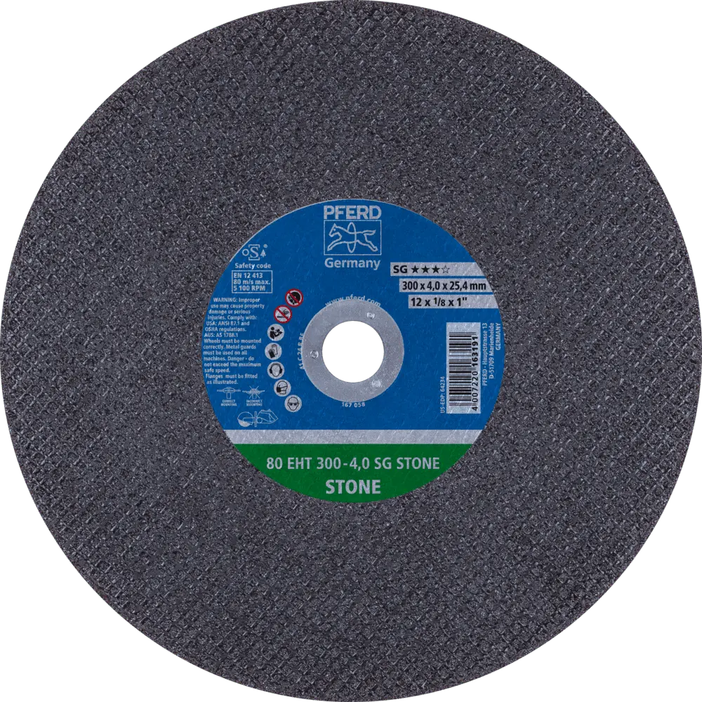 Produktfoto 1 von PFERD TOOLS Trennscheibe Trennschleifer EHT 300x4,0x25,4 mm SG STONE für Stein (80 m/s), 20 Stk.