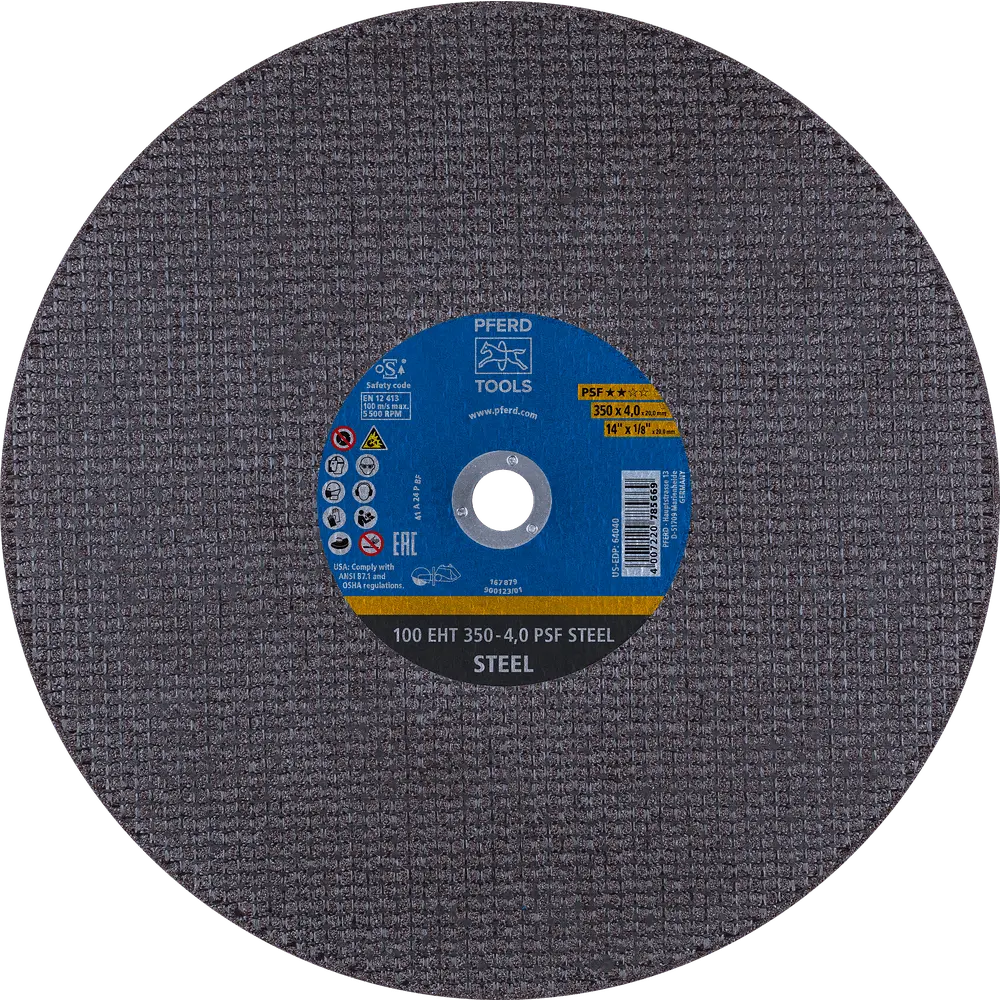 Produktfoto 1 von PFERD TOOLS Trennscheibe Trennschleifer EHT 350x4,0x20 mm PSF STEEL für Stahl (100 m/s), 10 Stk.