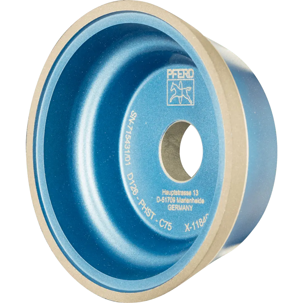 Produktfoto 1 von PFERD TOOLS Diamant-Schleifscheibe Kunstharz 11V9 PHST 178 mm D126 (mittel) Trockenschliff
