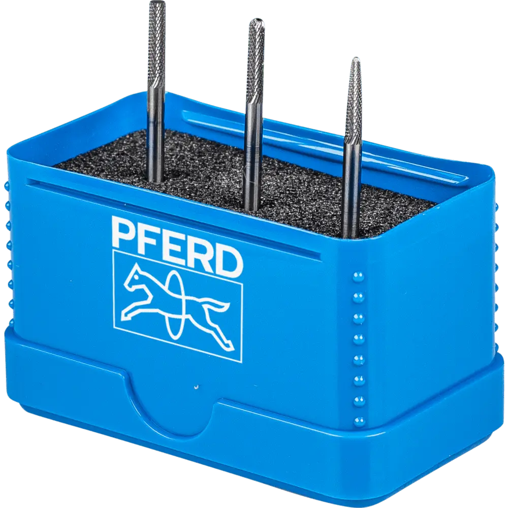 Produktfoto 1 von PFERD TOOLS Hartmetall Hochleistungskleinfrässtift Set 1303 MICRO 3-tlg. Ø 3mm Schaft-Ø 3mm Feinbearbeitung