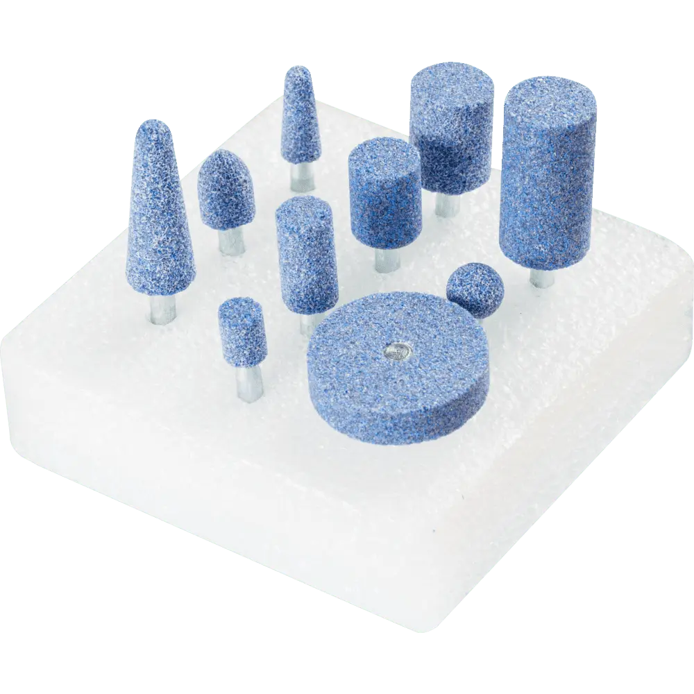 Produktfoto 1 von PFERD TOOLS TOUGH Schleifstift-Set 10-tlg. Schaft-Ø 6 mm CO46 für schwer zerspanbare Werkstoffe