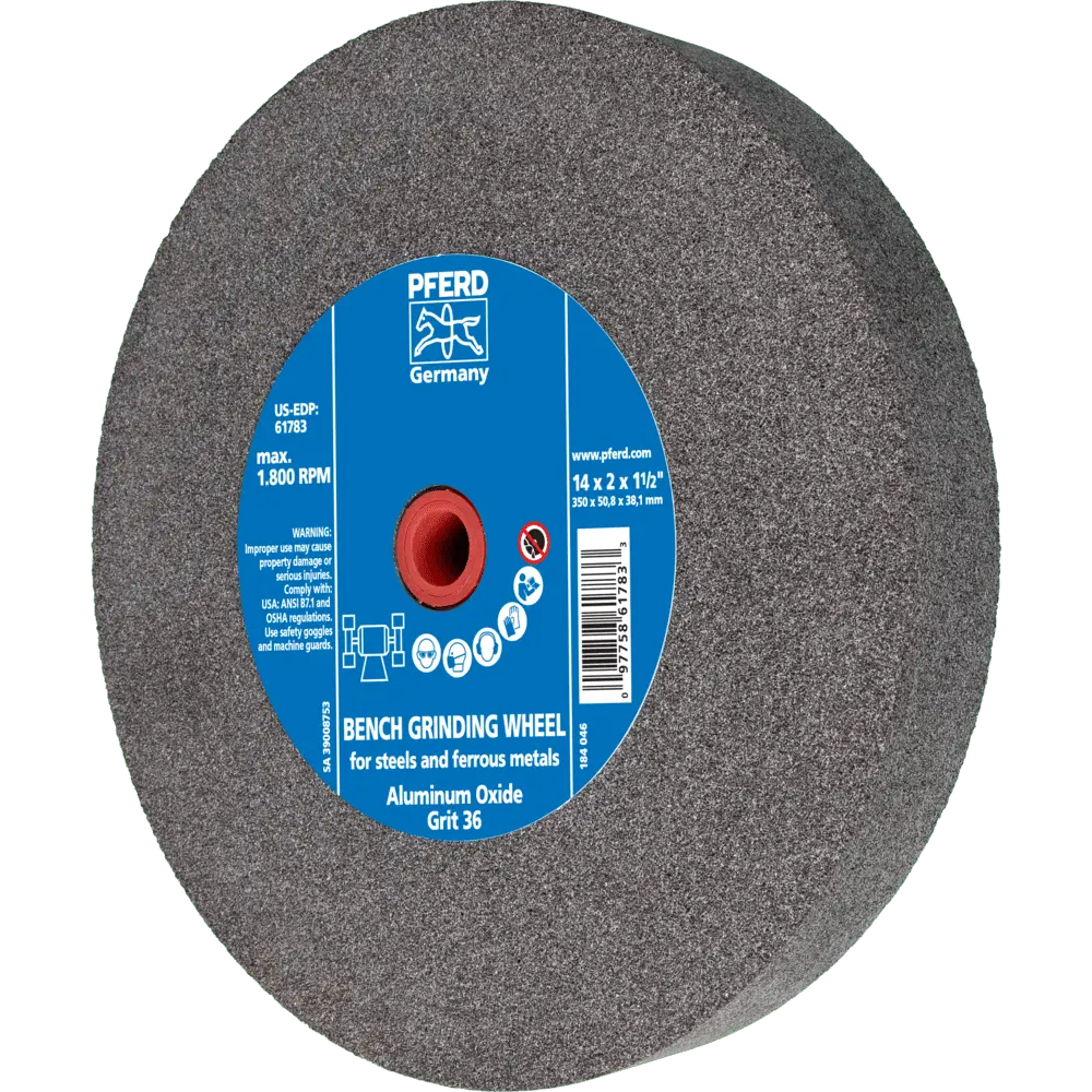 Produktfoto 1 von PFERD TOOLS Schleifbockscheibe Ø 350x50 mm Bohrung-Ø 76,2 mm A36 für universelle Schleifaufgaben
