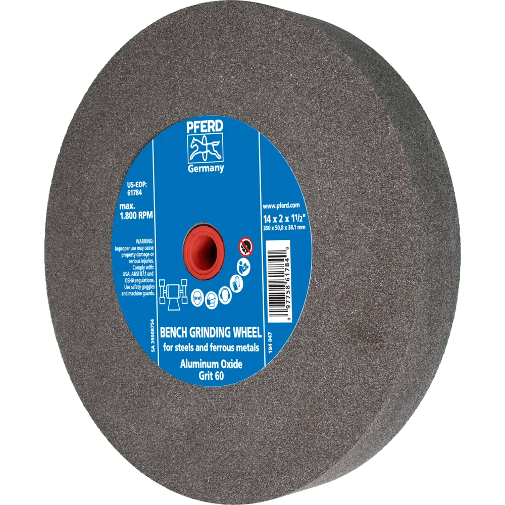 Produktfoto 1 von PFERD TOOLS Schleifbockscheibe Ø 350x50 mm Bohrung-Ø 76,2 mm A60 für universelle Schleifaufgaben