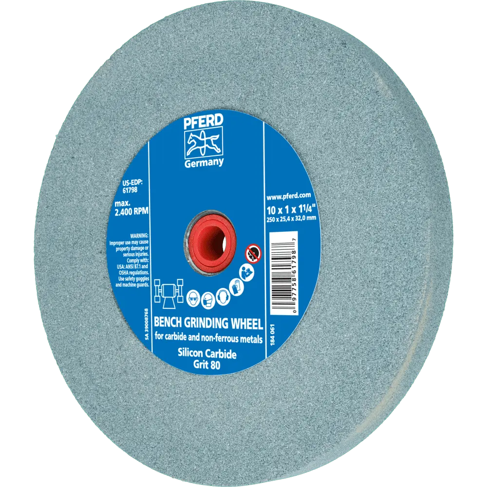 Produktfoto 1 von PFERD TOOLS Schleifbockscheibe Ø 250x25 mm Bohrung-Ø 51 mm SiC80 für harte Materialien z.B. Hartmetall