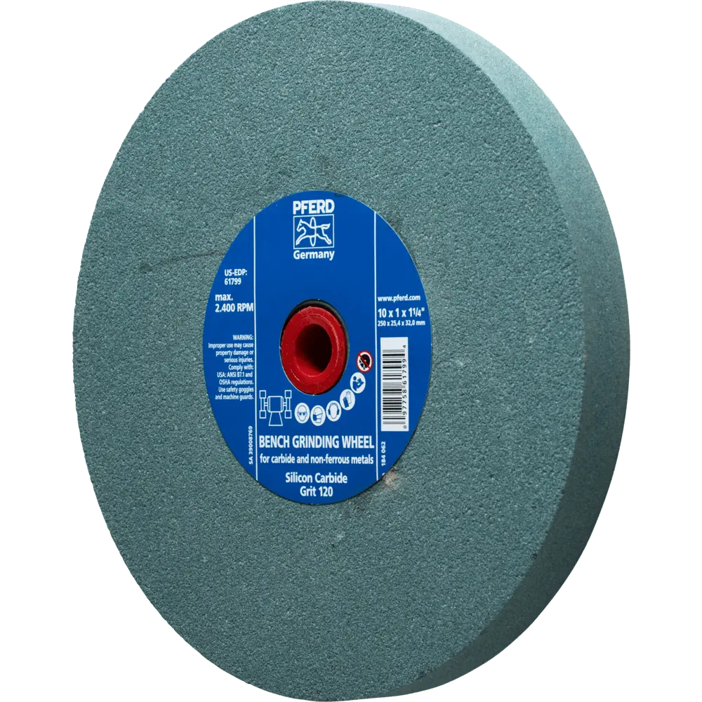 Produktfoto 1 von PFERD TOOLS Schleifbockscheibe Ø 250x25 mm Bohrung-Ø 51 mm SiC120 für harte Materialien z.B. Hartmetall