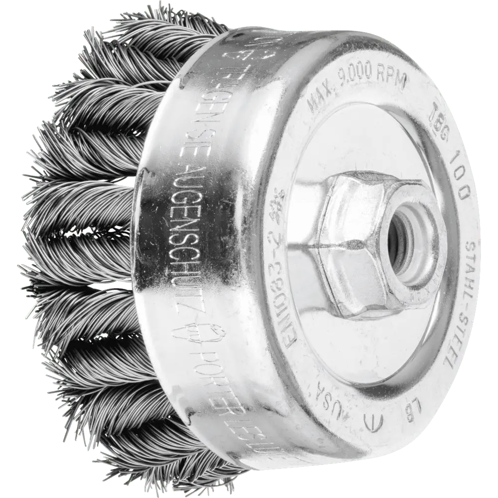 Produktfoto 1 von PFERD TOOLS COMBITWIST Topfbürste gezopft TBG Ø 100mm M14 Stahl-Draht-Ø 0,50mm Winkelschleifer (1)